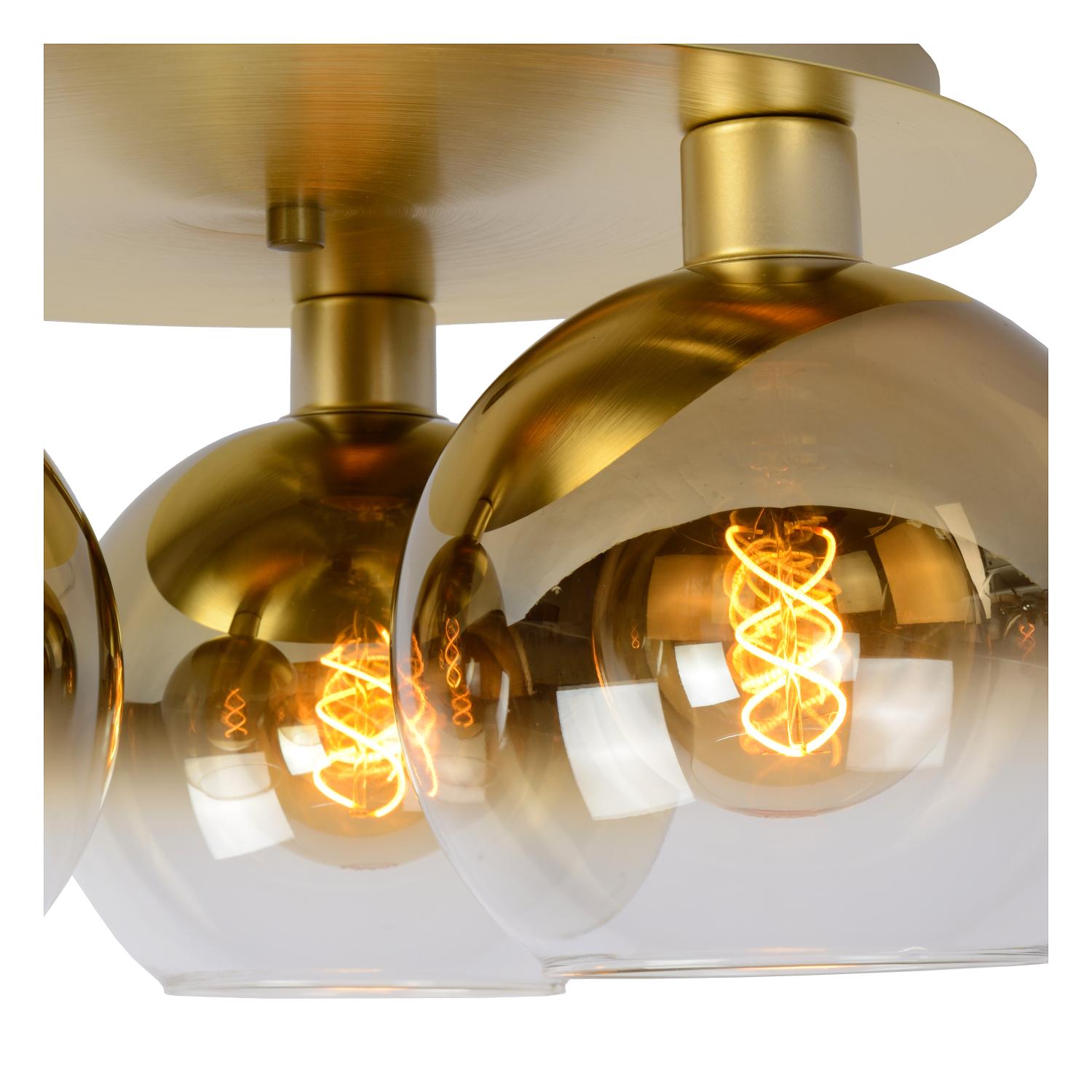 Marius 3 plafondlamp Ã50 messing