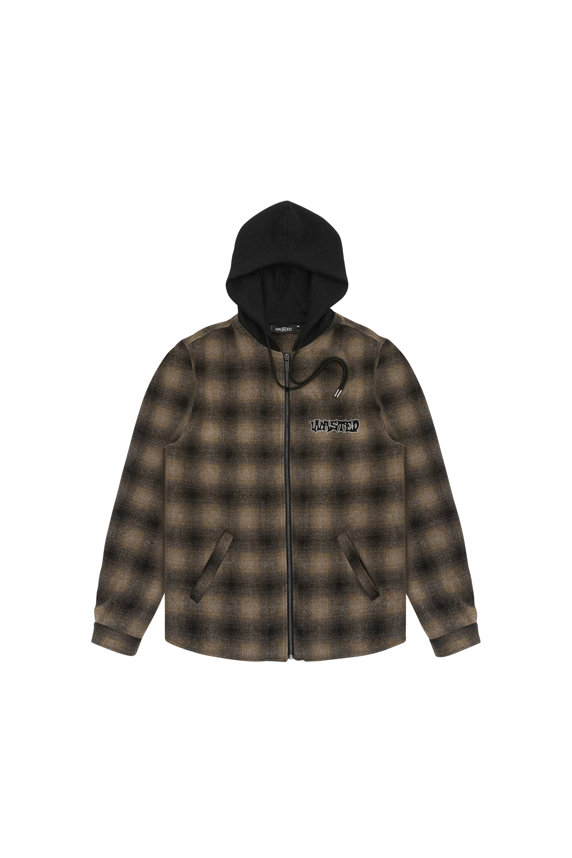 WASTED Chemise SHADOW PLAID METHOD Marron