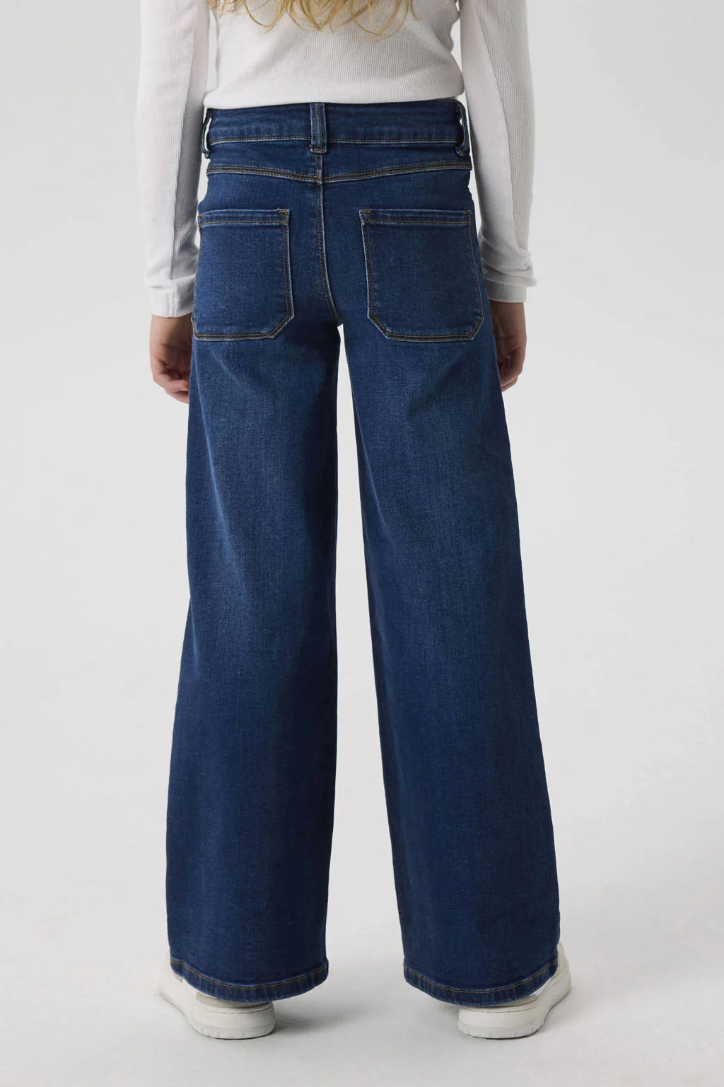 NAME IT KIDS wide leg jeans dark blue denim