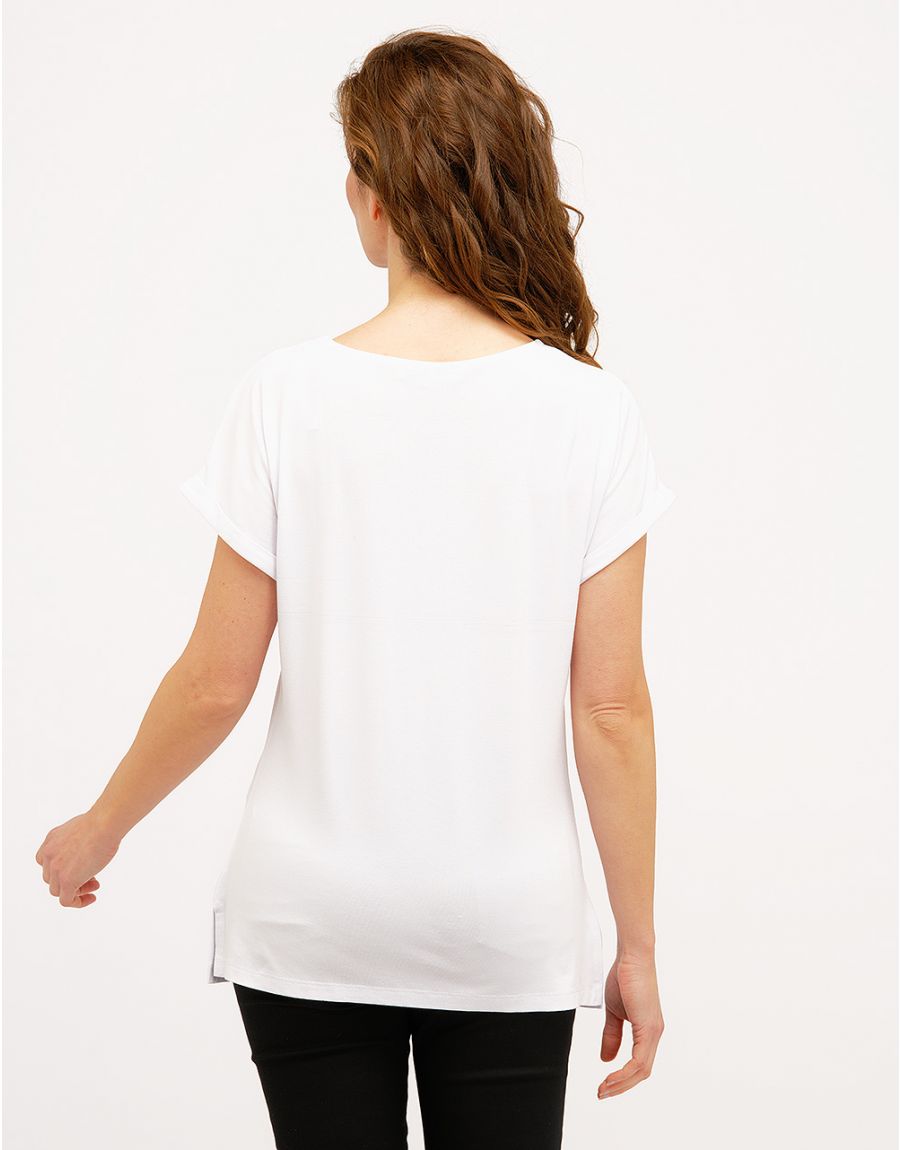T-shirt blanc sequins