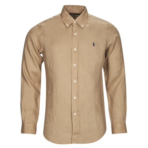 Polo Ralph Lauren - CHEMISE COUPE DROITE EN LIN Camel