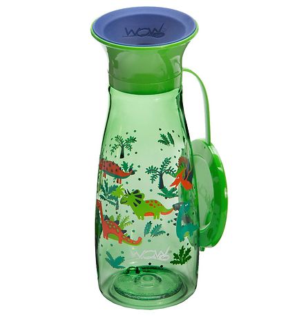 Wow Cup Drikkedunk - Mini - 350 ml -  Grøn m. Dinosaur