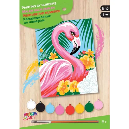 Mammut Malen nach Zahlen Junior - Flamingo, Komplettset