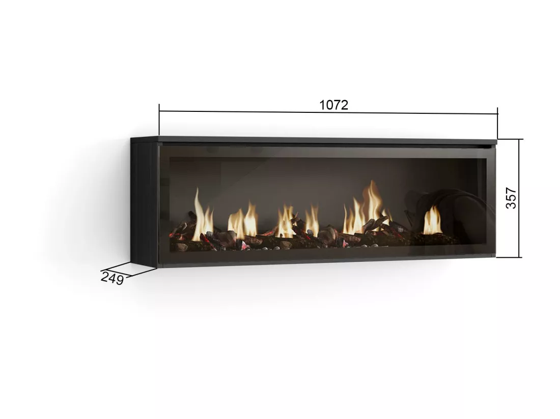 Cheminée électrique LED, 107x38x25cm, Salon - Salle à manger, Cheminée électrique