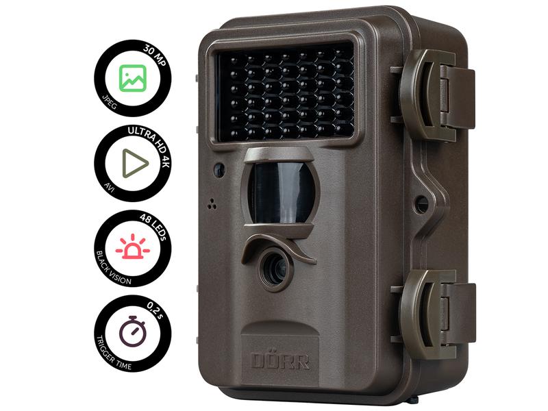Dörr Kamera Wildkamera SnapShot Mini Black 30MP 4K Speziell für eine unauffällige Überwachung bei Tag und bei Nacht konzipiert