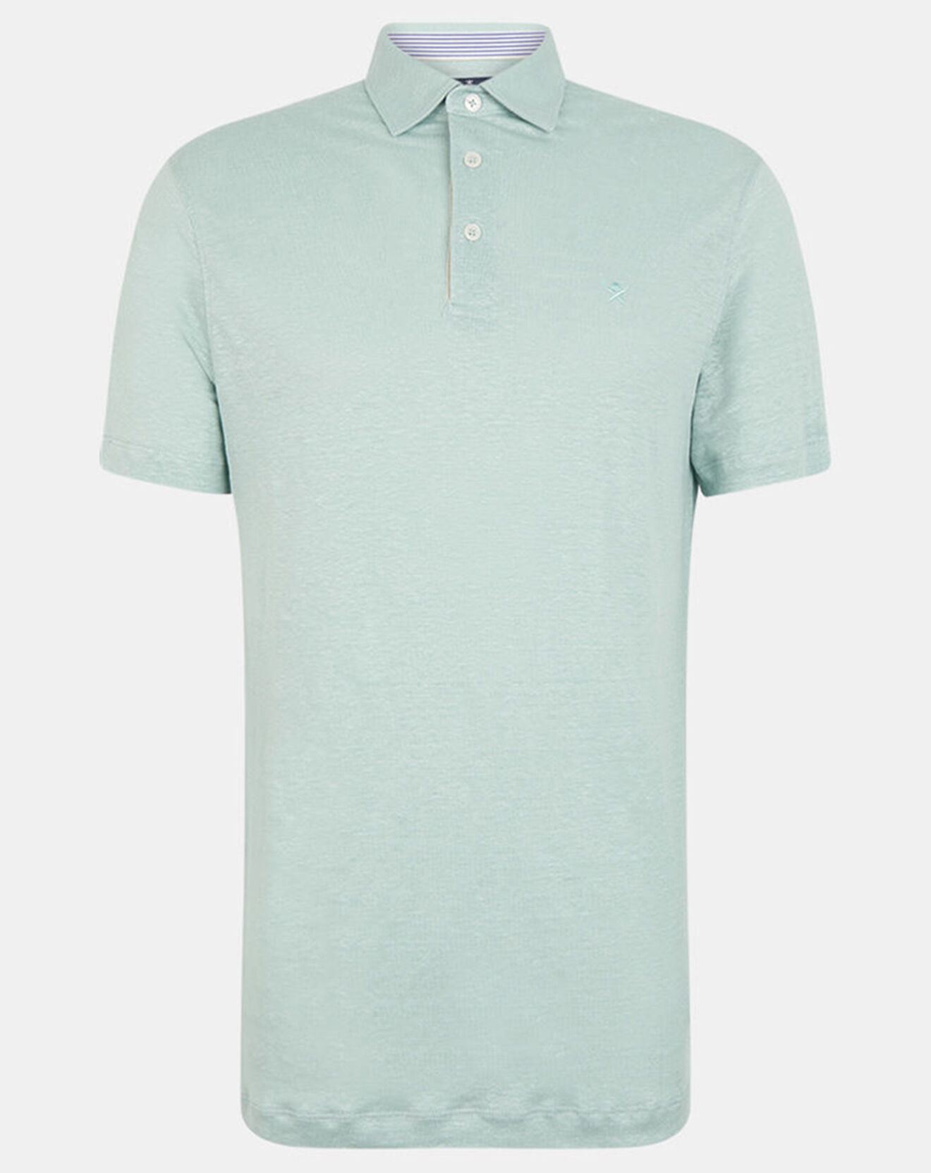 Hackett London Polo 100% Lin Chambray céladon