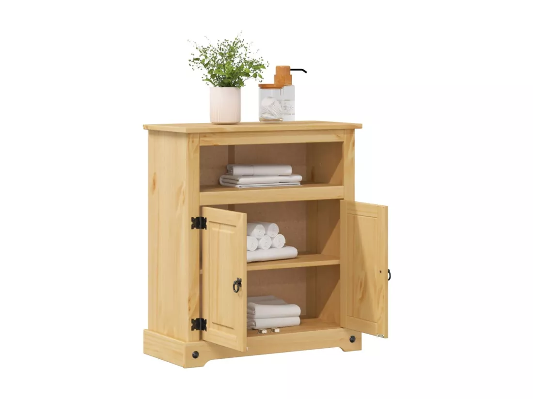 Armoire de salle de bain Corona 70x33x80 cm bois de pin massif