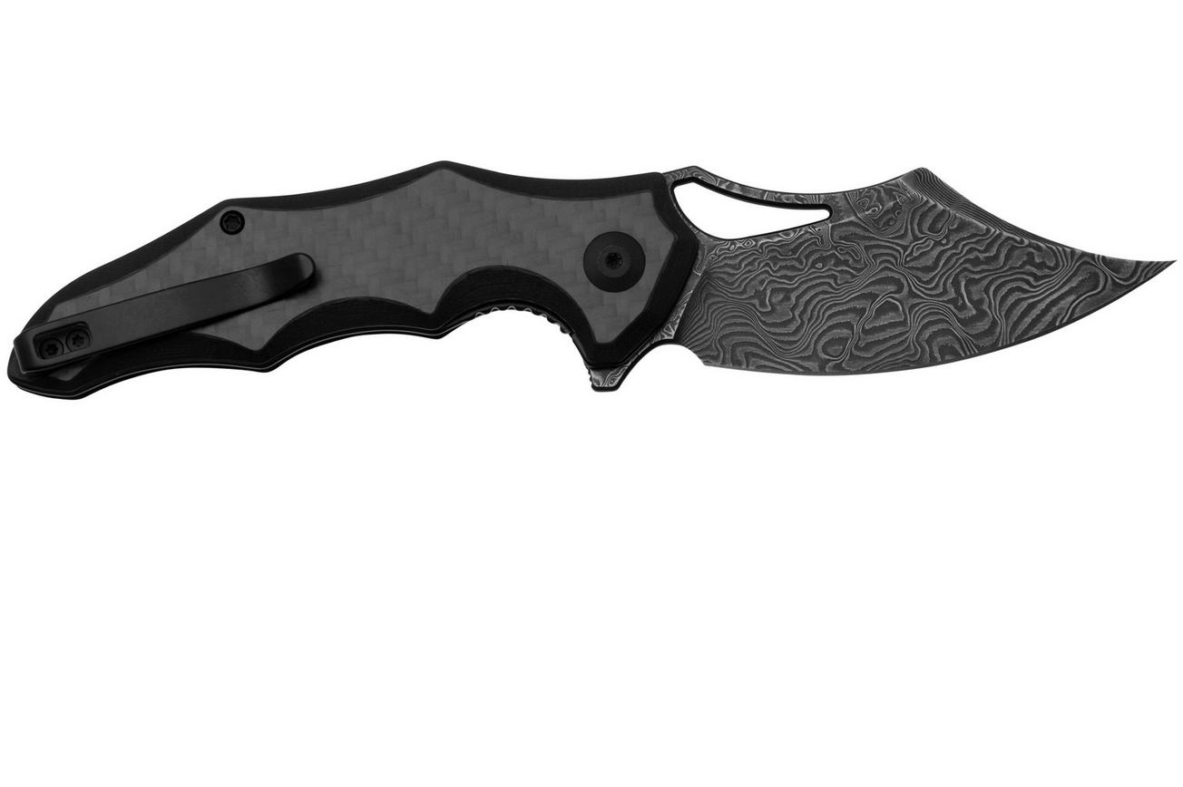 CIVIVI Chiro C23046-DS1, Damaststeel, Carbon Overlay Black G10, zakmes