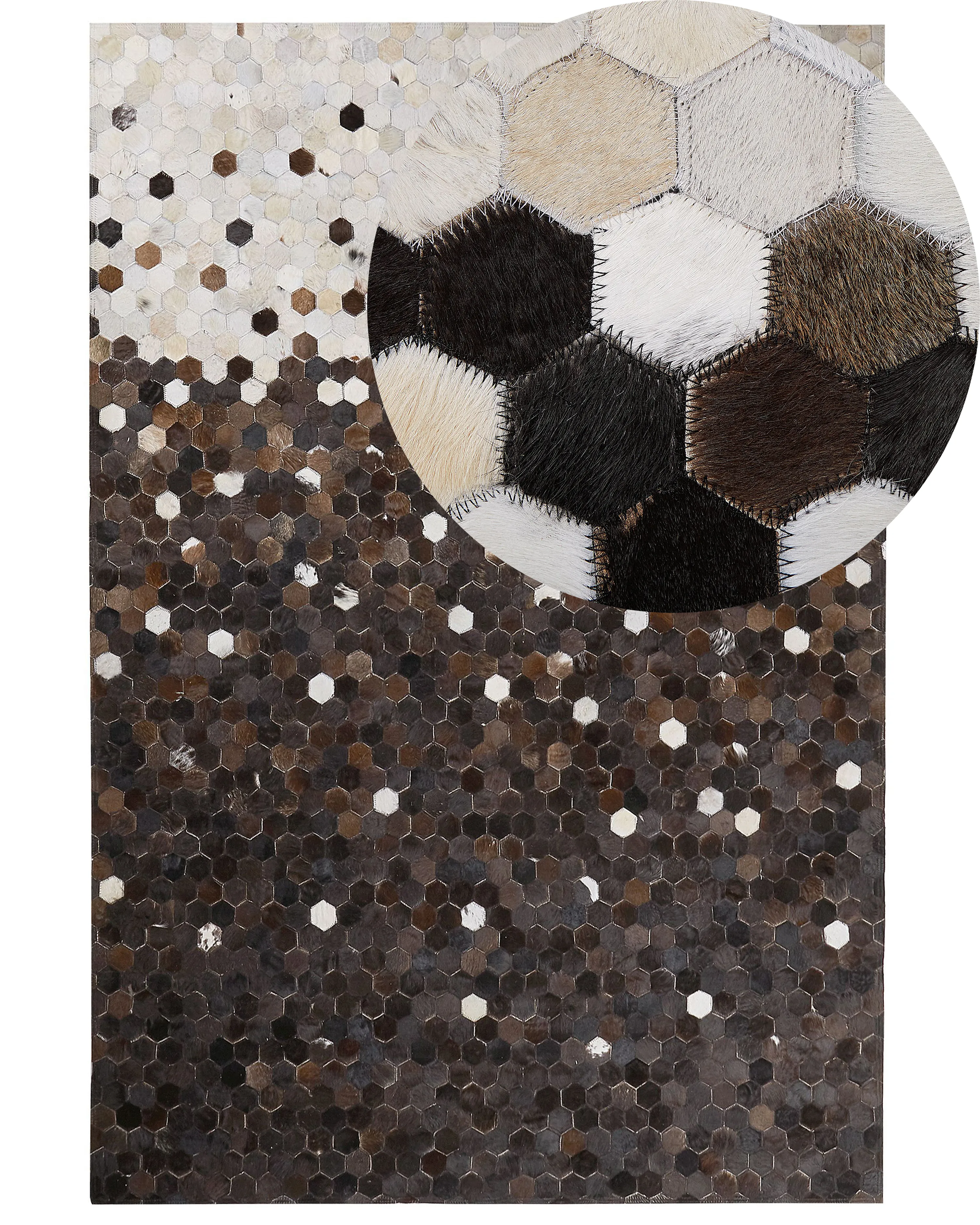 Vloerkleed EYIM Bruin 160 x 230 cm Leer
