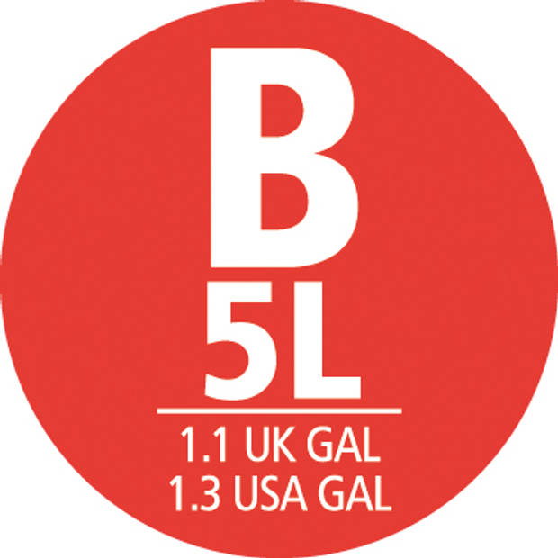 Brabantia PerfectFit afvalzak met trekbandsluiting code B. 5 liter, 20 stuks/rol - White