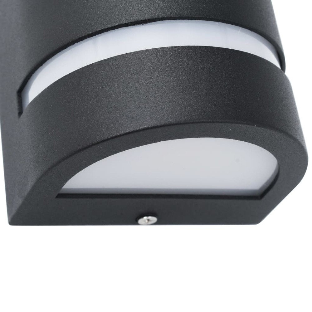 Appliques murales d'extérieur 2 pcs 35 w noir demi-rond