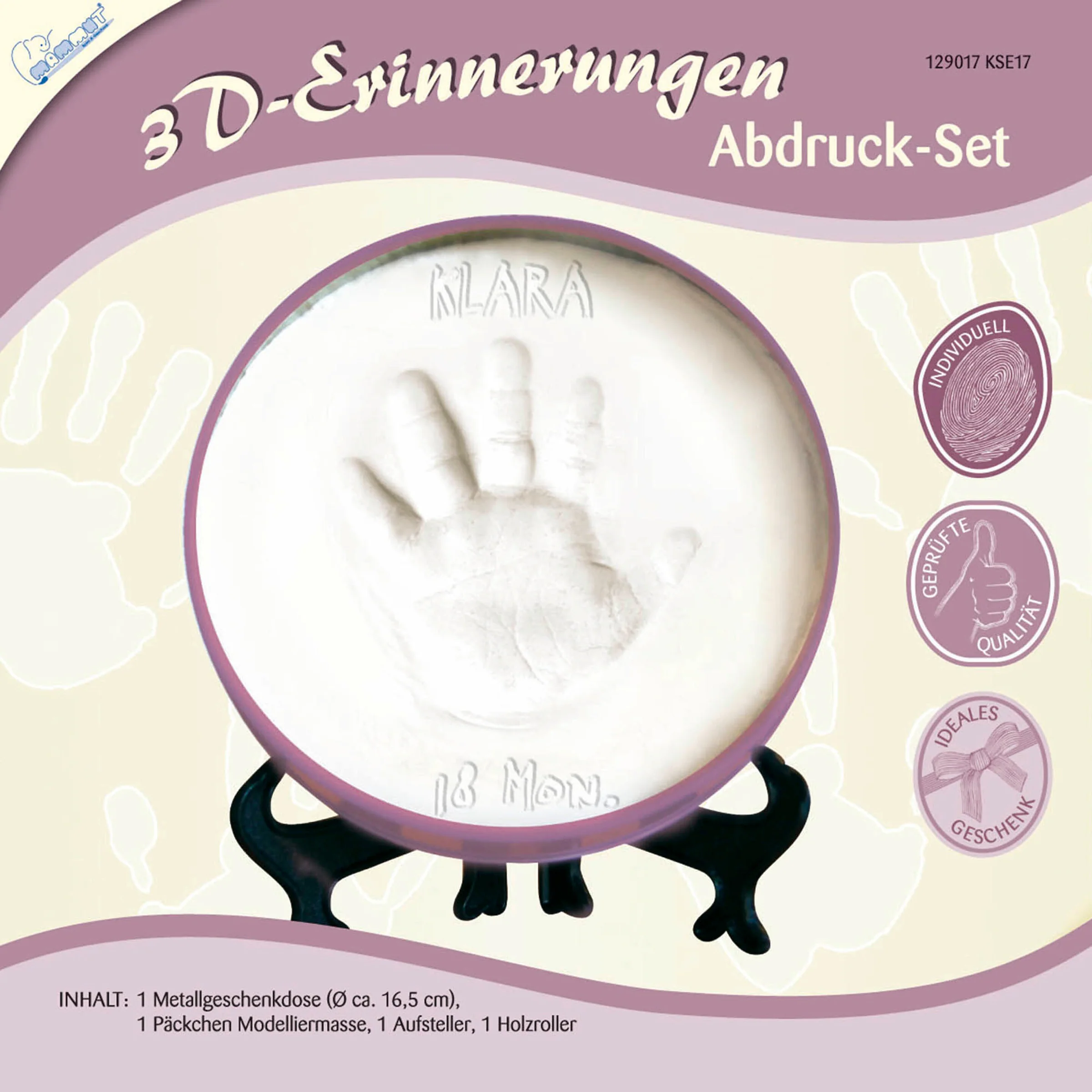 Mammut Gipsabdruck-Set Geschenkdose 3D-Erinnerungen