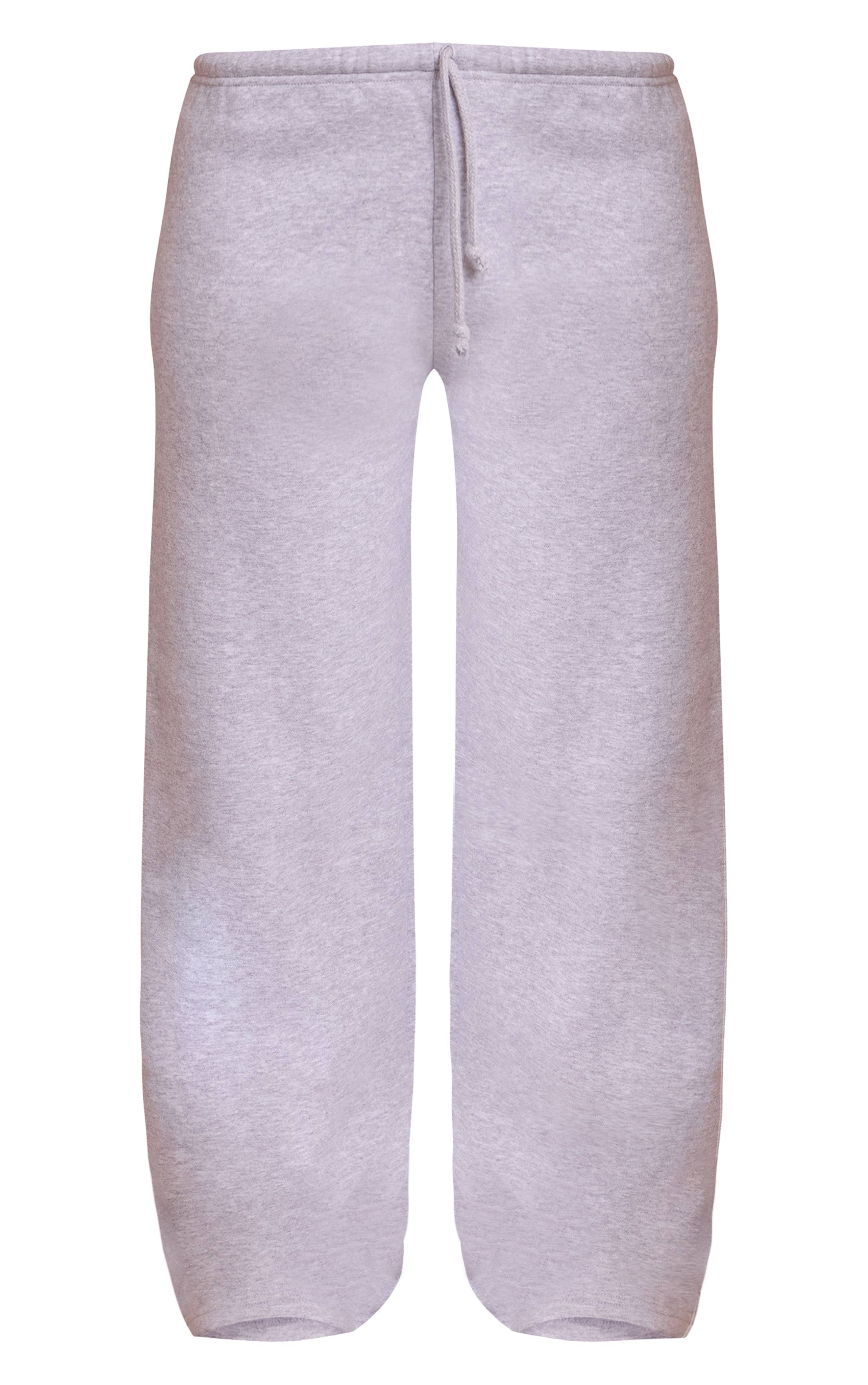 Gris Chiné Jogging Petite Taille Fine Jambe Droite