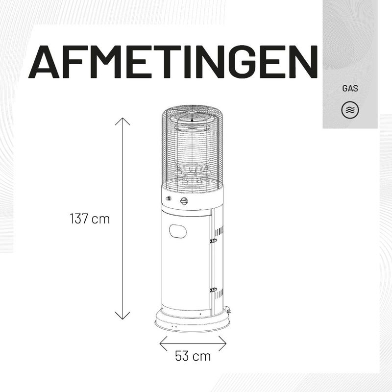 SUNRED - LH15G - Loungeheater - Zwart - 10000 Watt