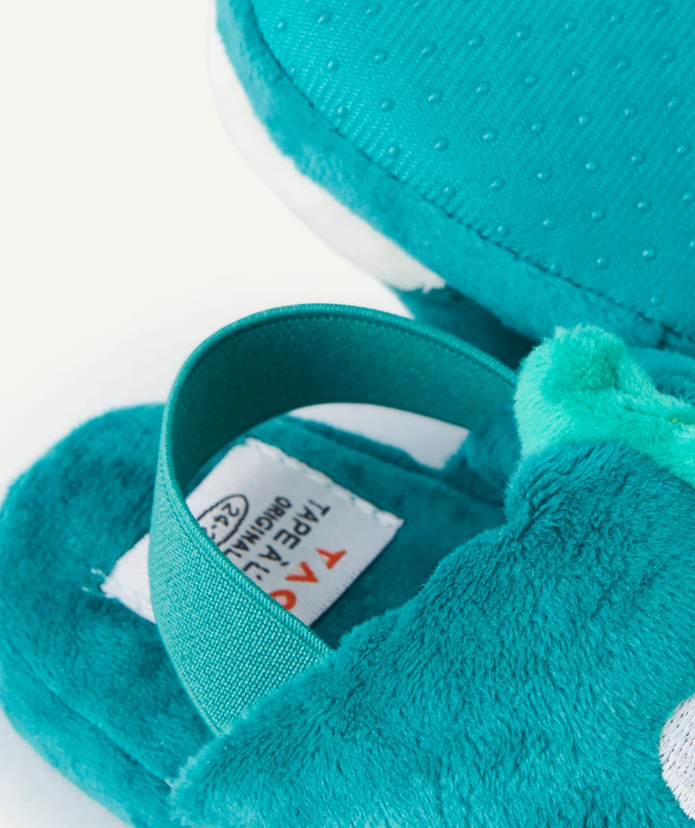 CHAUSSONS GARÇON AVEC ANIMATION DINOSAURE VERT