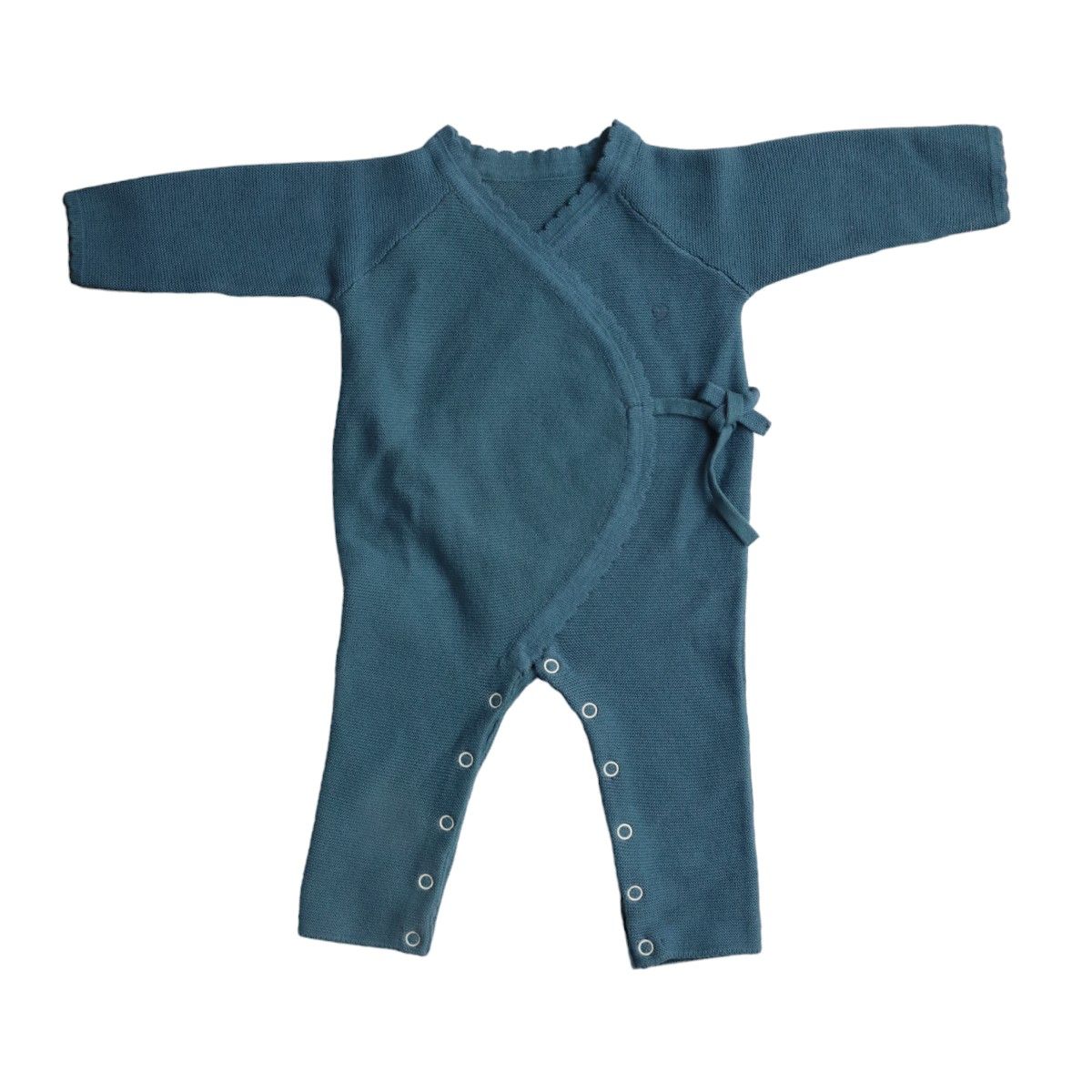 Combinaison coton bleu 3-6 mois Amande