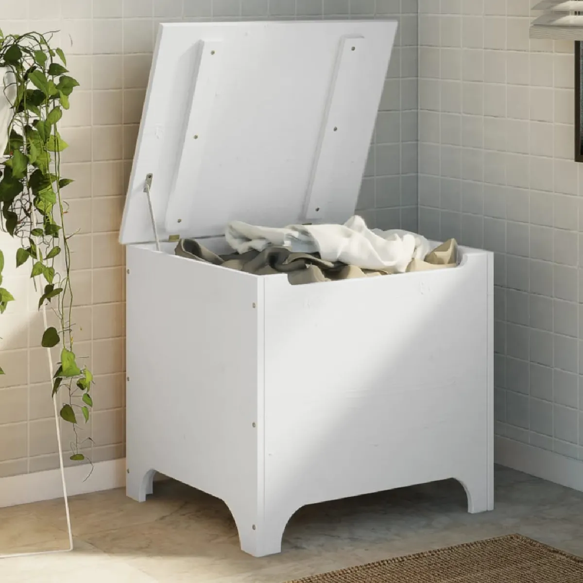 VidaXL Box RANA Blanc - Pin Massif