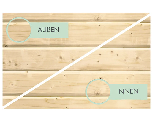 Karibu Metalwood tuinhuis, plaatstaal, stofgrijs, 228,4 x 236,5 cm, naturel