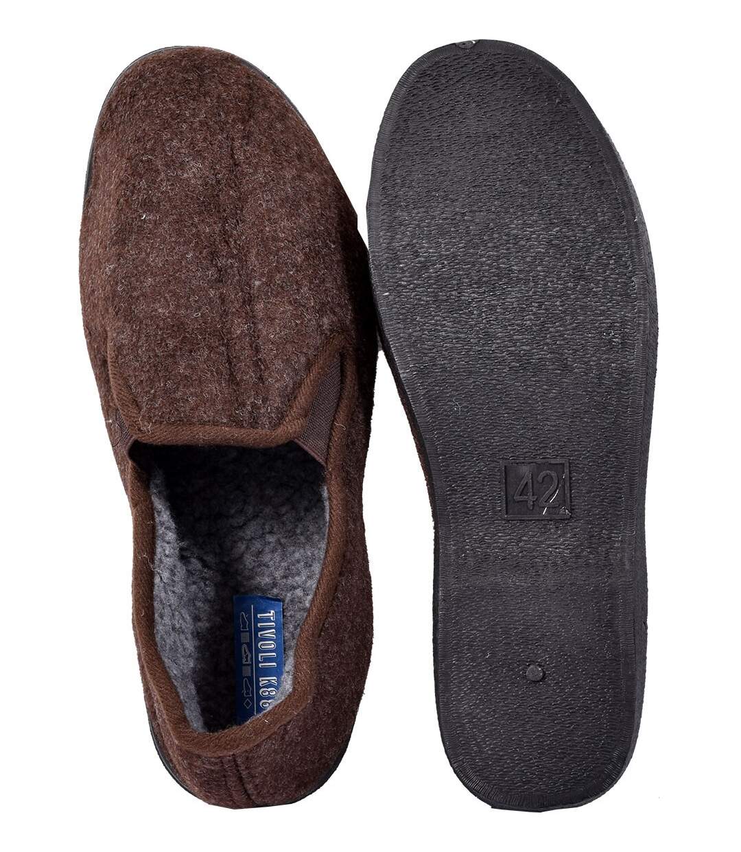 CHARENTAISE Homme Pantoufle FEUTRINE K88R8 MARRON