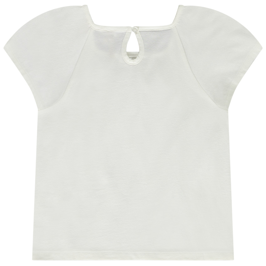 T-shirt manches courtes en jersey print fantaisie glitter pour fille