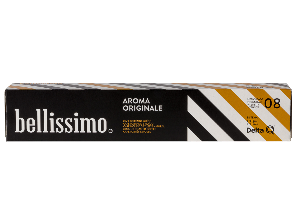 CÁPSULAS BELLISSIMO AROMA ORIGINALE INTENSIDADE 8 10UN COMPATIVEL DQ