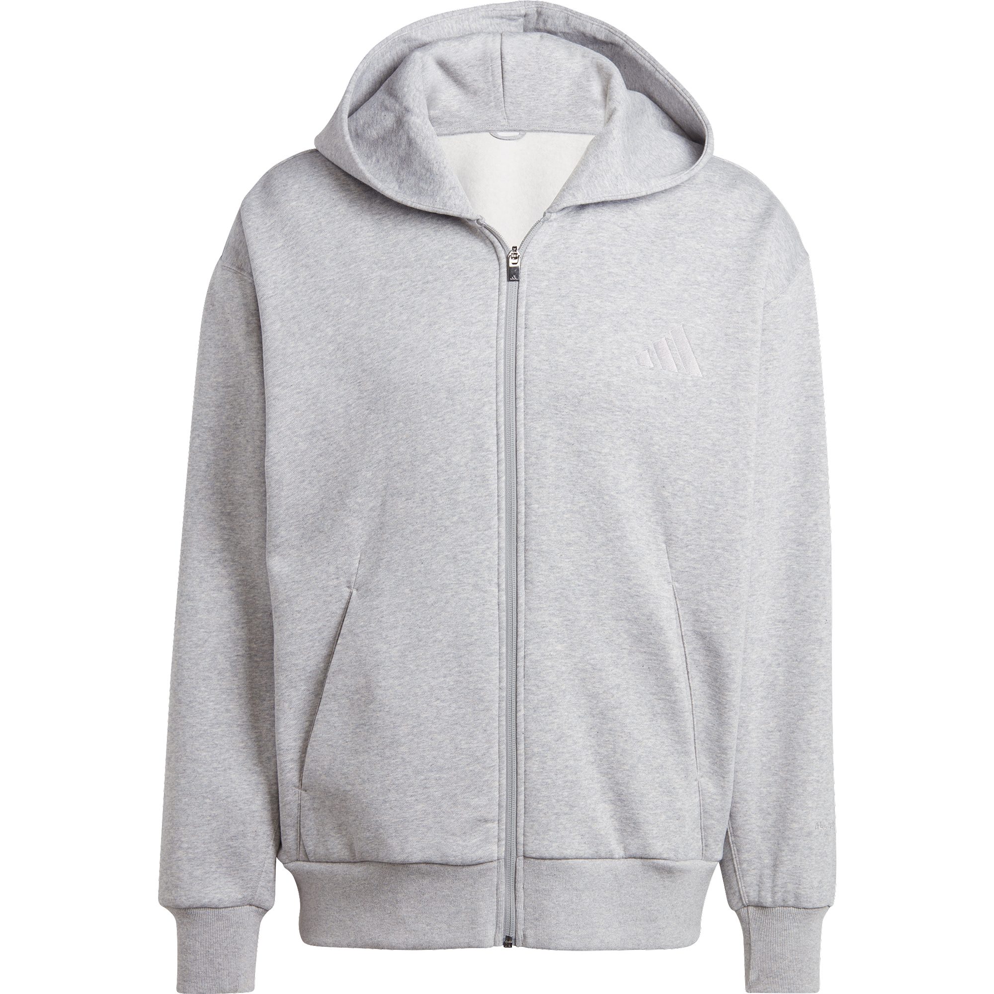 adidas ALL SZN Fleece Full-Zip Hoodie Sweatjacke Herren medium grey heather