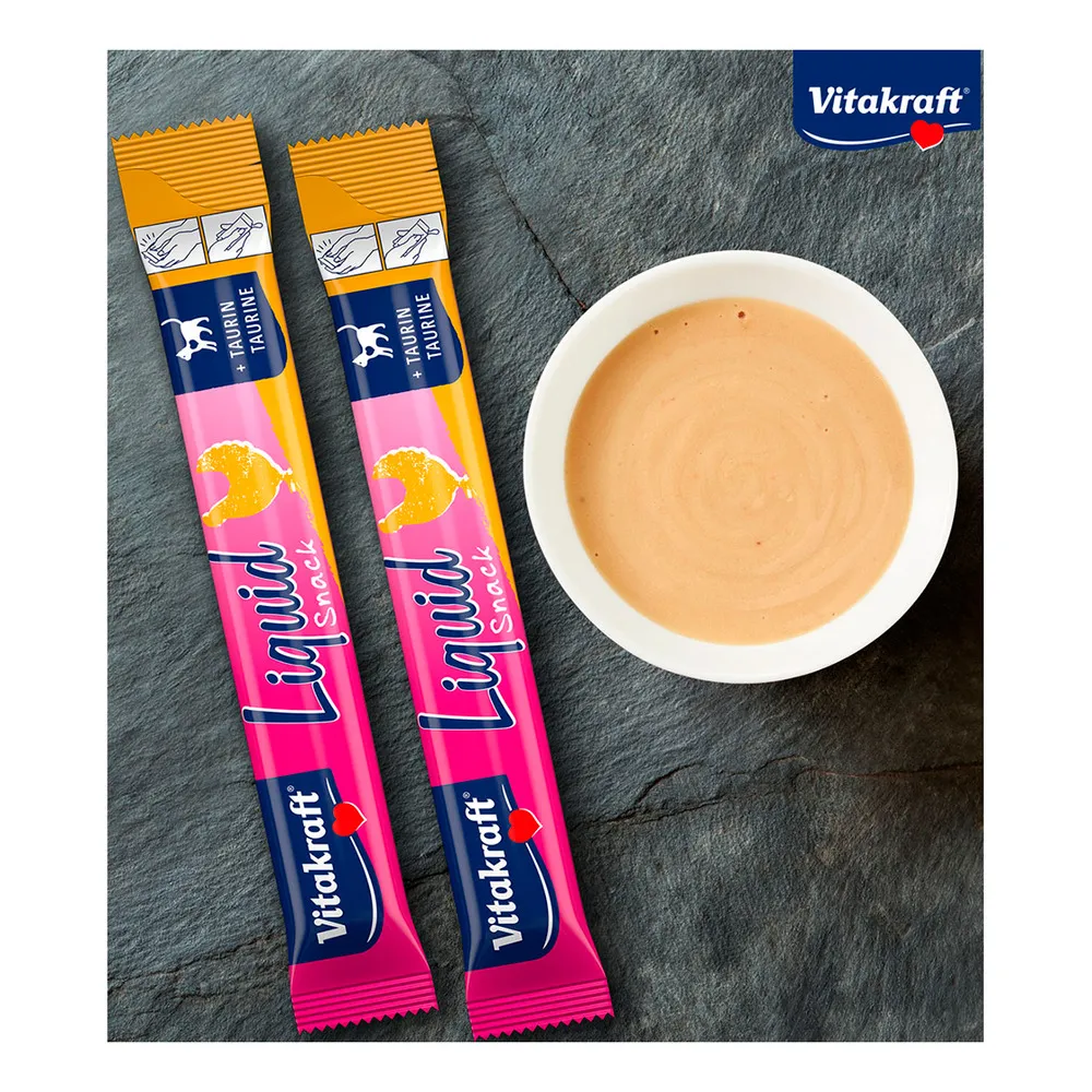Vitakraft Cat Liquid Snack, fjerkræ og taurin - 6x15g