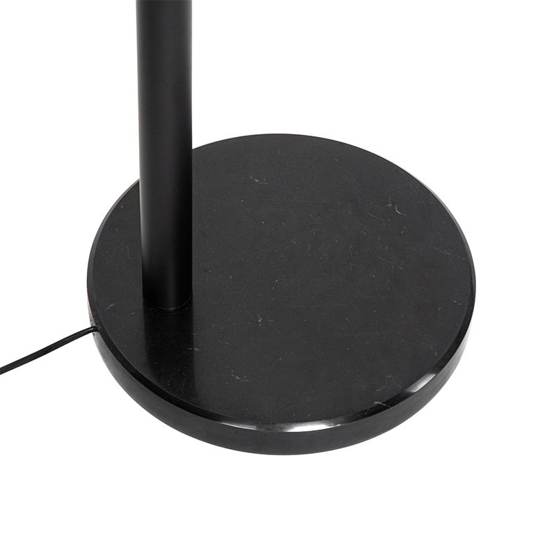 Design vloerlamp zwart met goud 5-lichts - Sixties Marmo