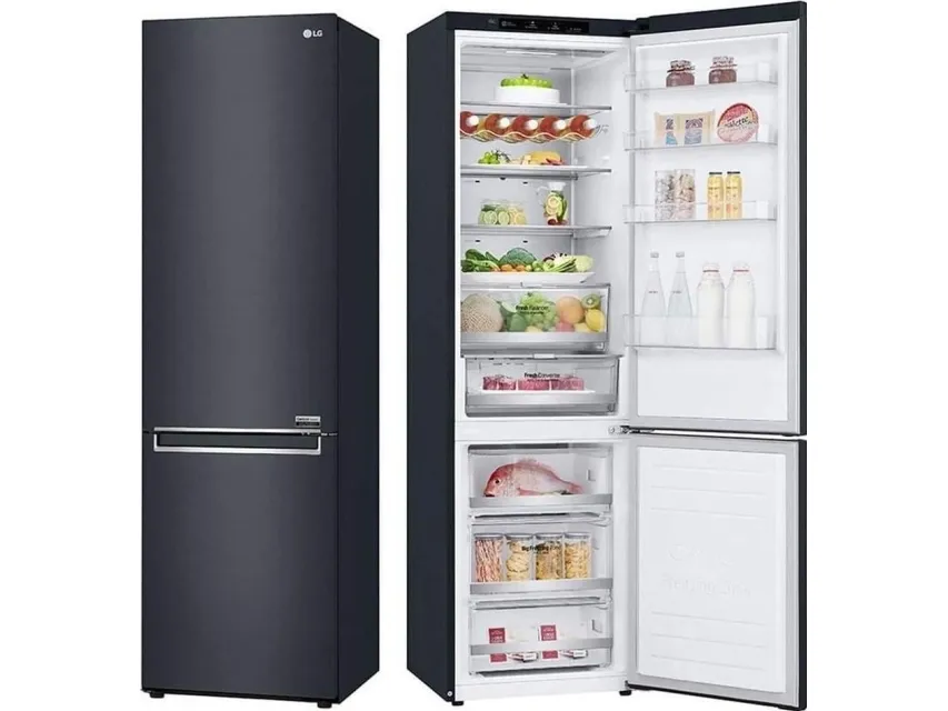 LG GBB92MCBAP, 384 L, SN-T, 14 kg/24t, A, Frisk zone, aflukke, Sort