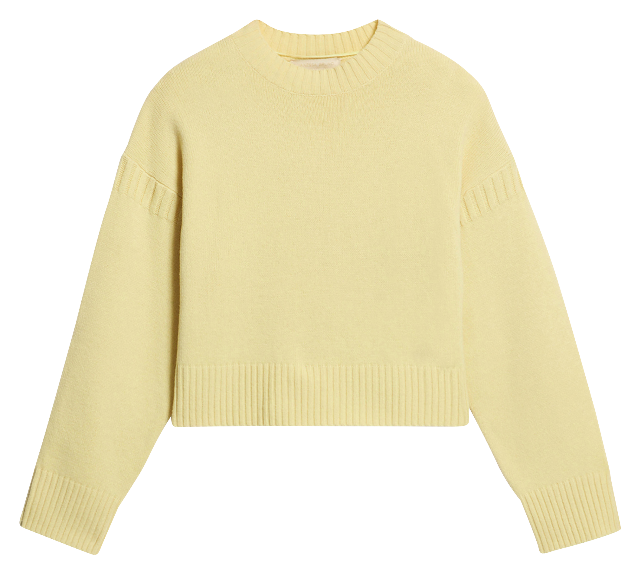 ESTHER - Pull court en laine et yack | Jaune