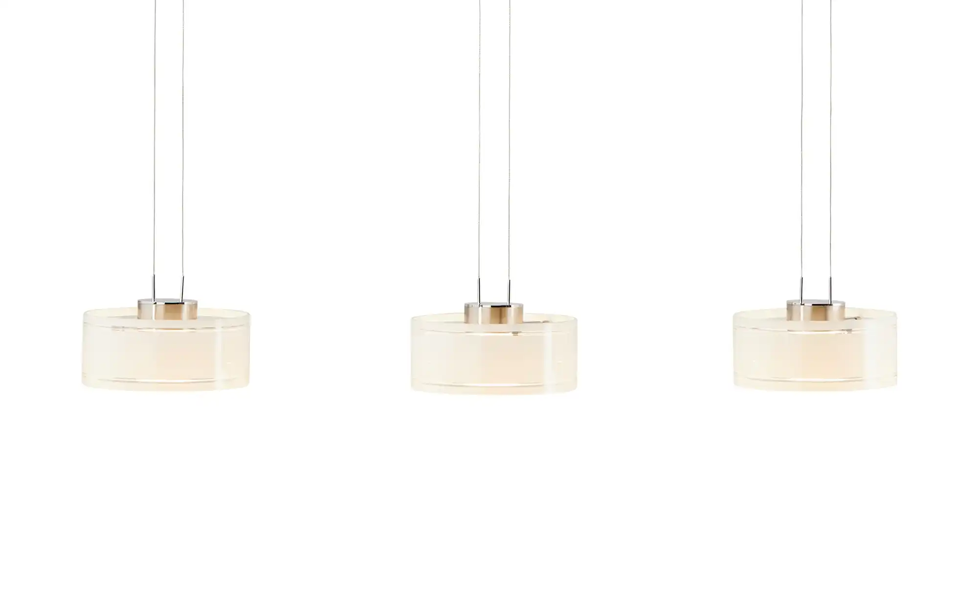 Fischer-Honsel LED-Pendelleuchte, 3-flammig, Nickel matt