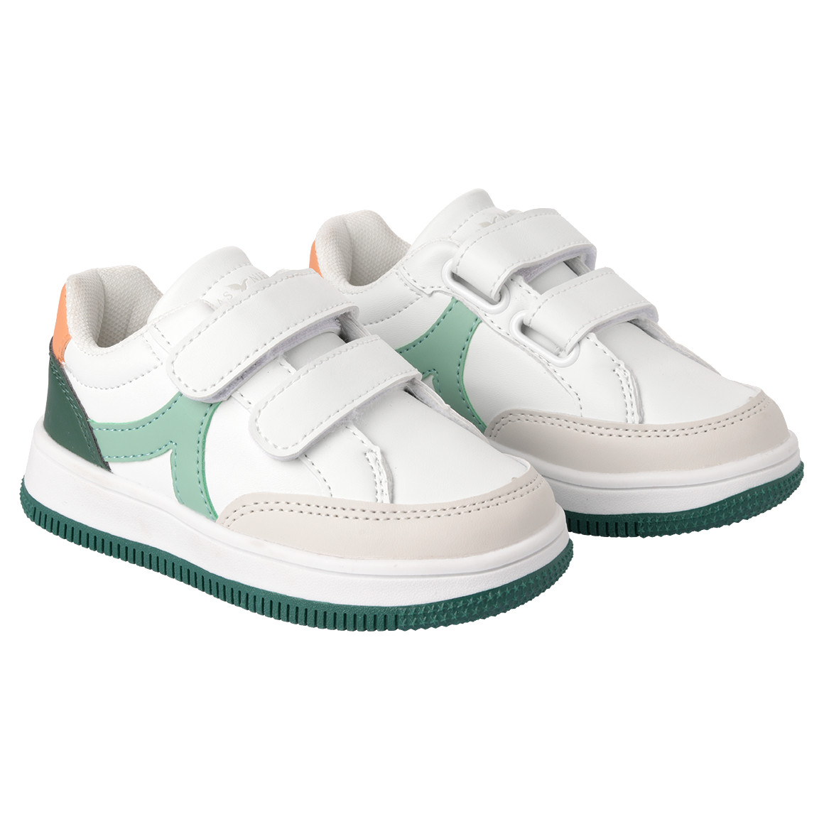 Jonas Nielsen Kinder Sneaker mit Klettverschluss dunkelgrün / weiss / hellgrün