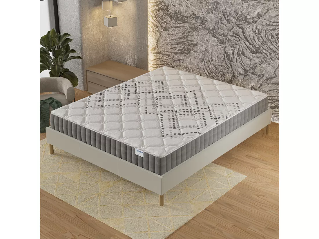 Matelas 120x190cm - Hybride - Ressorts ensachés + Mousse haute résilience - Ép. 25cm