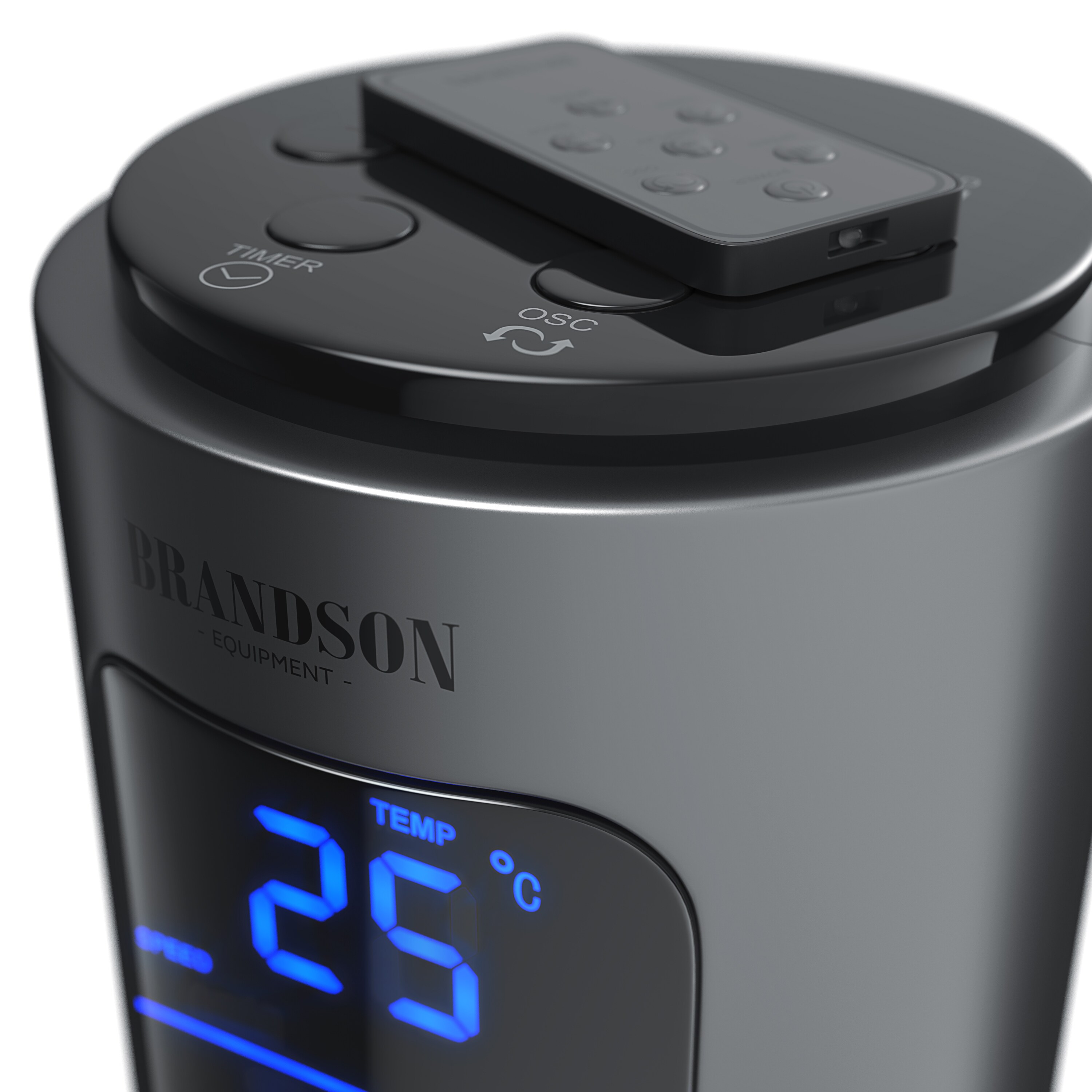 Brandson Turmventilator mit DC-Motor & Fernbedienung, Ventilator, 12 Geschwindigkeiten, ECO Modus, Standventilator mit Timerfunktion, 4 Betriebsmodi