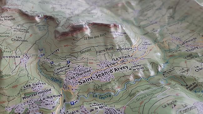 CARTE EN RELIEF CHAMBERY