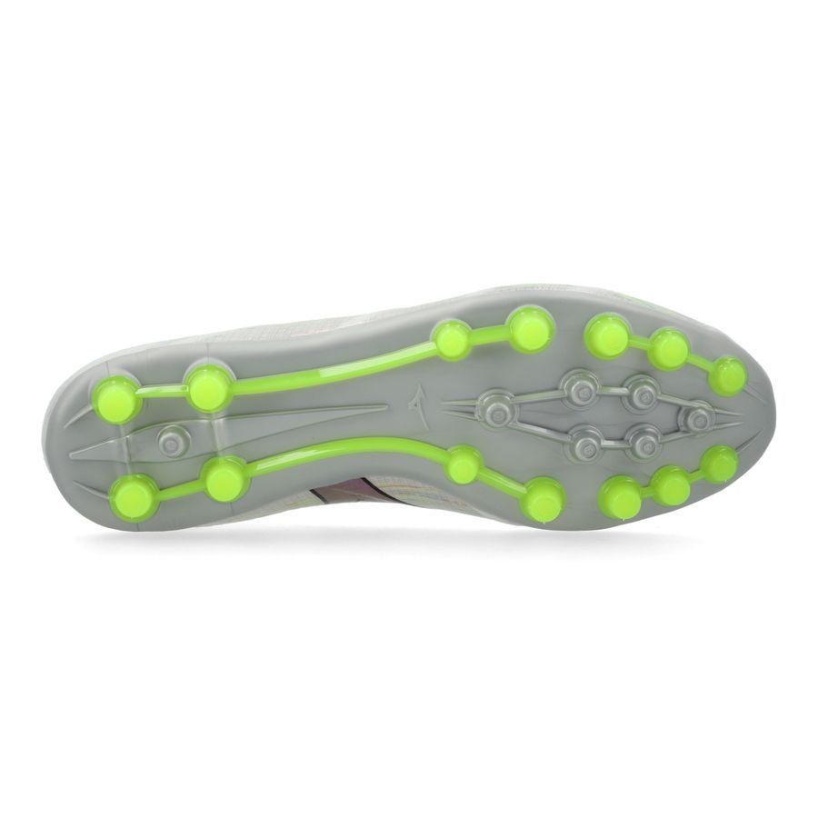 Mizuno Alpha II Elite AG - Blanc/Silver Iridescent/Noir