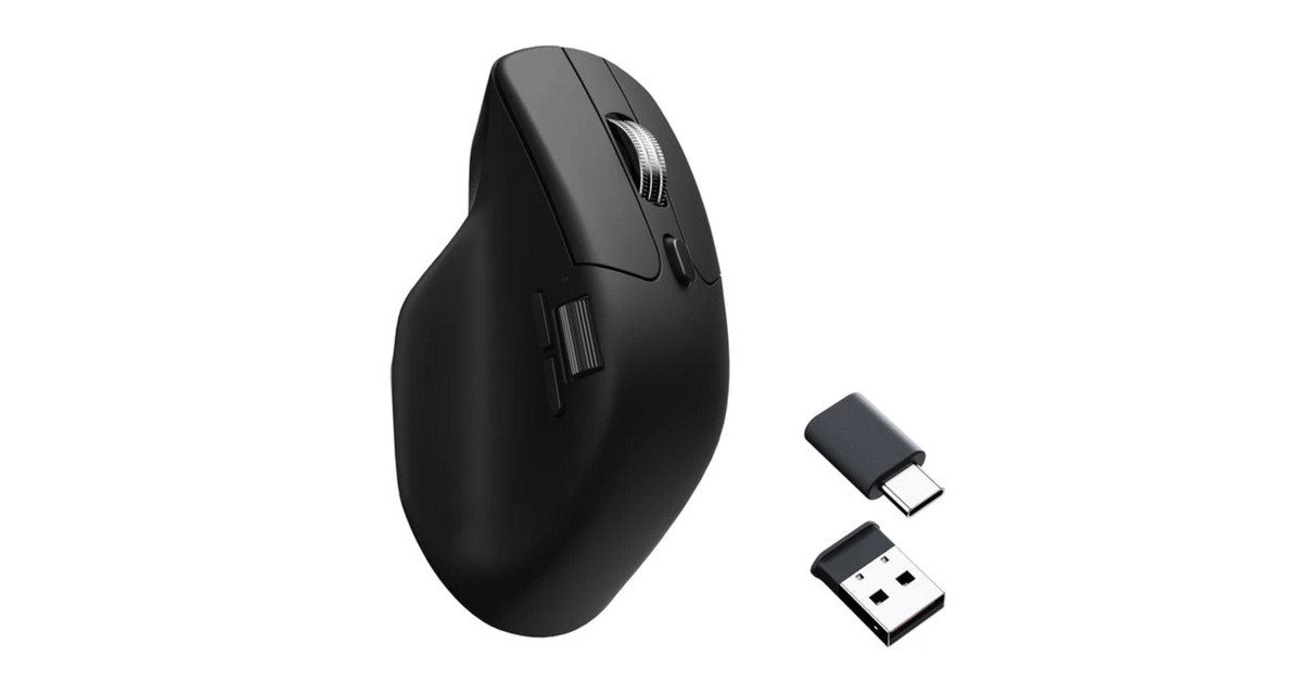 KeychronM6S-A72 Wireless Mouse  (Zwart, 100 - 26000 DPI, USB-C / Bluetooth 5.1 / 2.4 GHz)