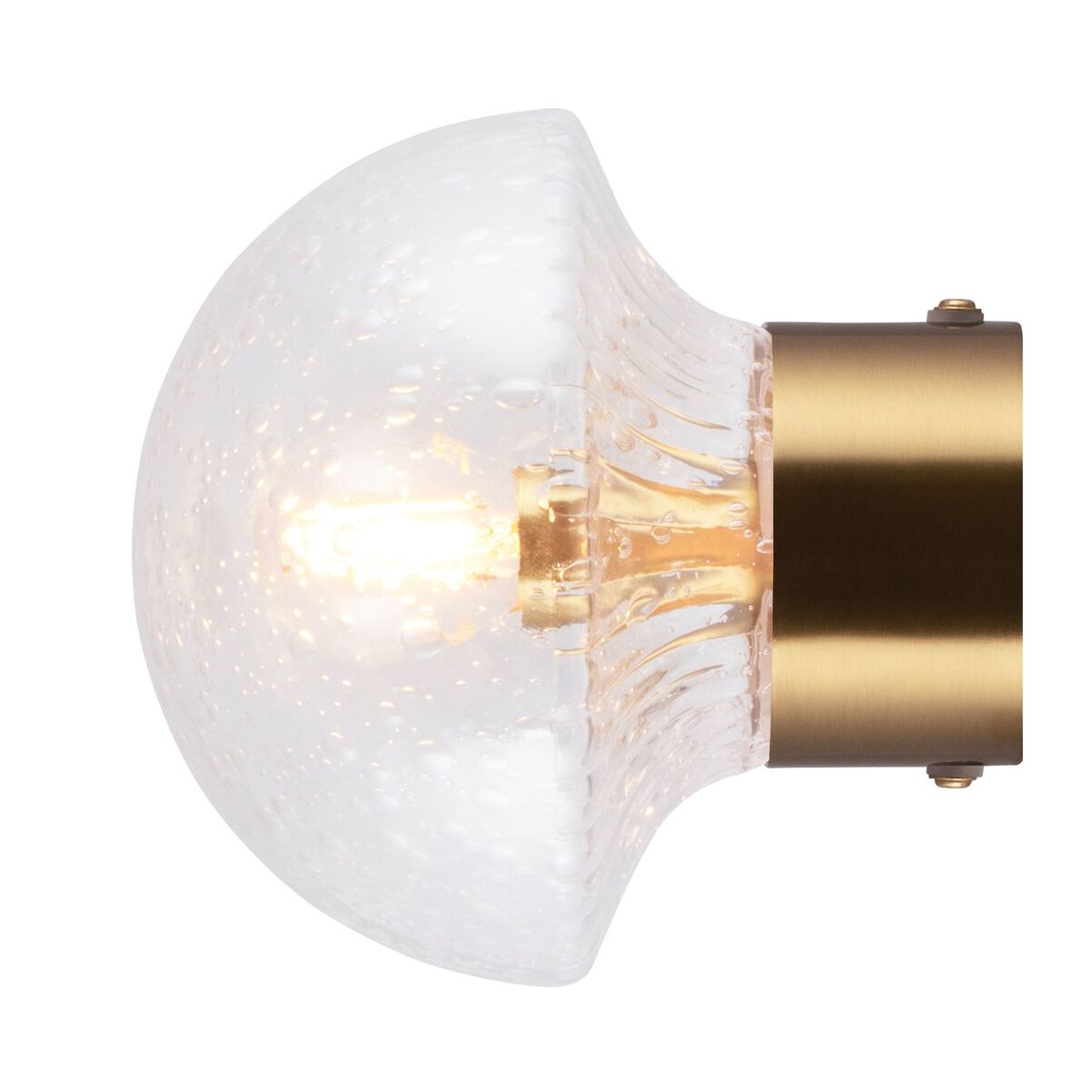 Fungo 16 vegglampe, klar/messing