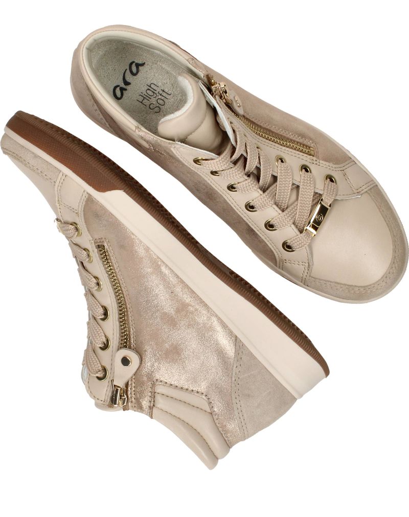 Ara OM-ST-High-Soft Veterschoenen Beige Dames