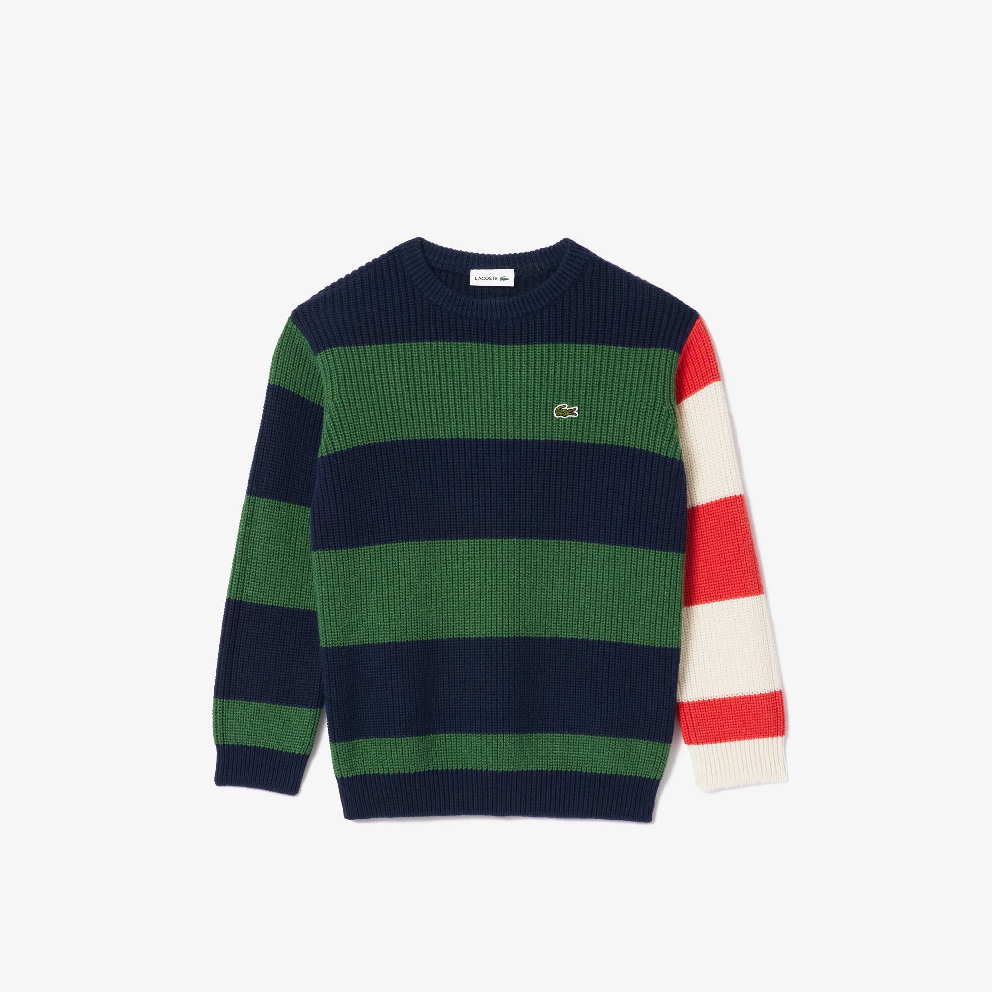Pullover mit Kontrastärmeln Pullover & Sweatshirts - Blau - Lacoste - Kinder