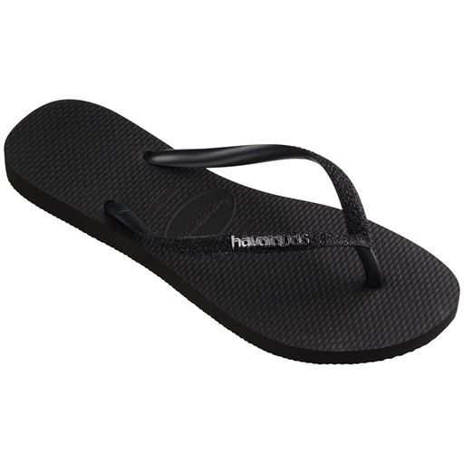 Havaianas Slim Glitter II Klipklapper, Black/Black 37/38