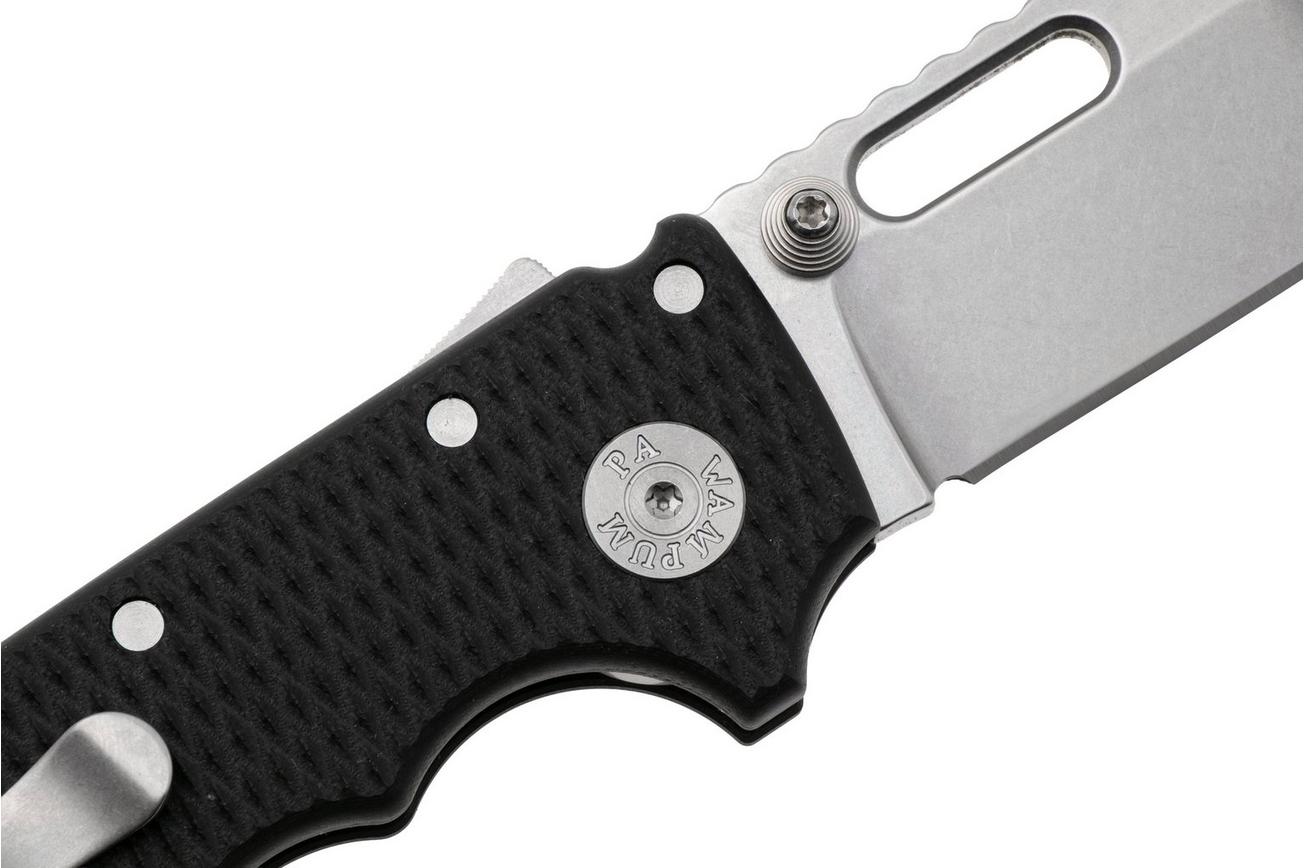 Demko MG AD20 Shark-Lock, Stonewashed MagnaCut Clip Point, MGAD20-MAG-BLK-G10, Black G10 zakmes