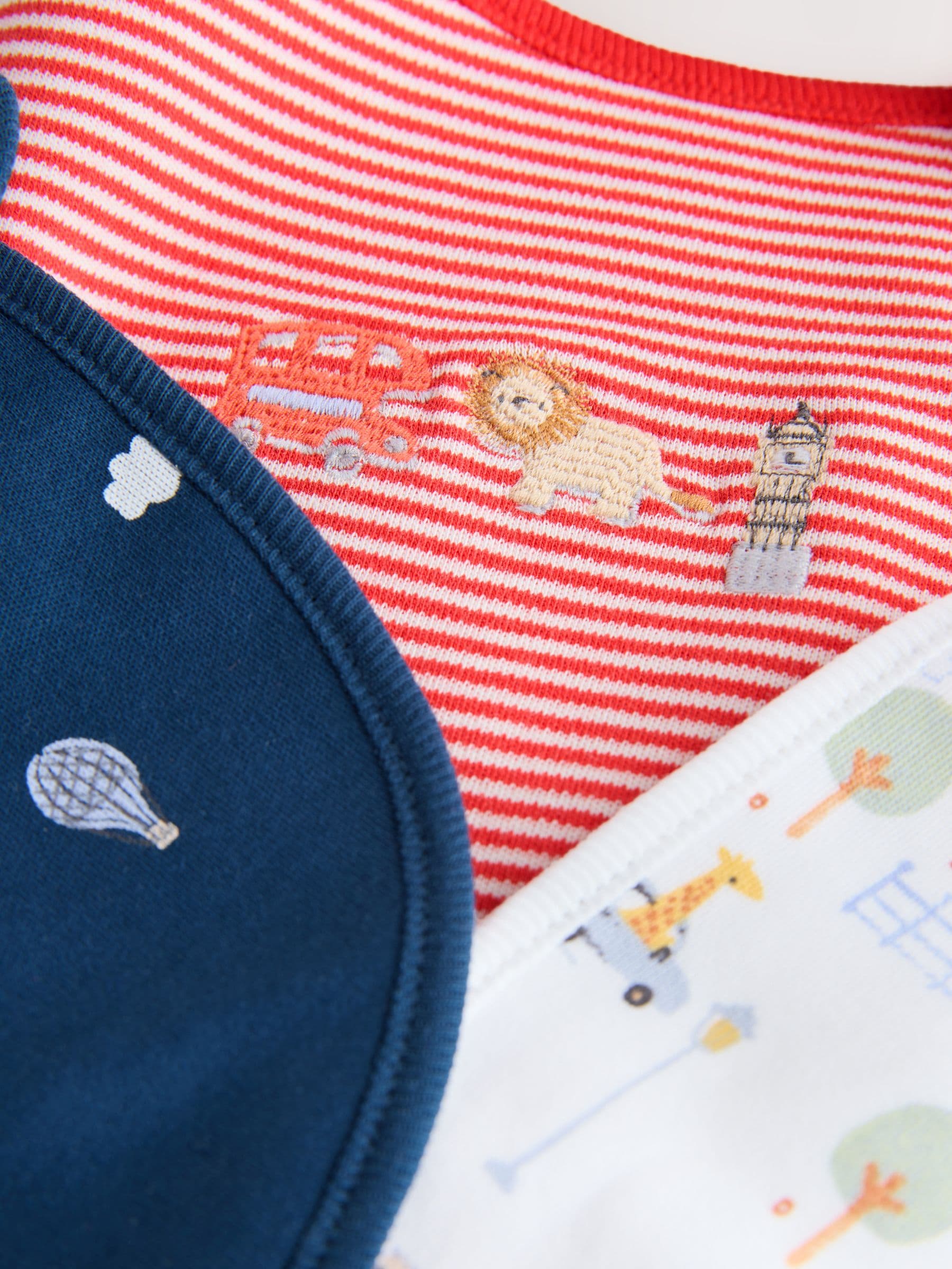 Rood - Verpakking met 3 babyslabbetjes