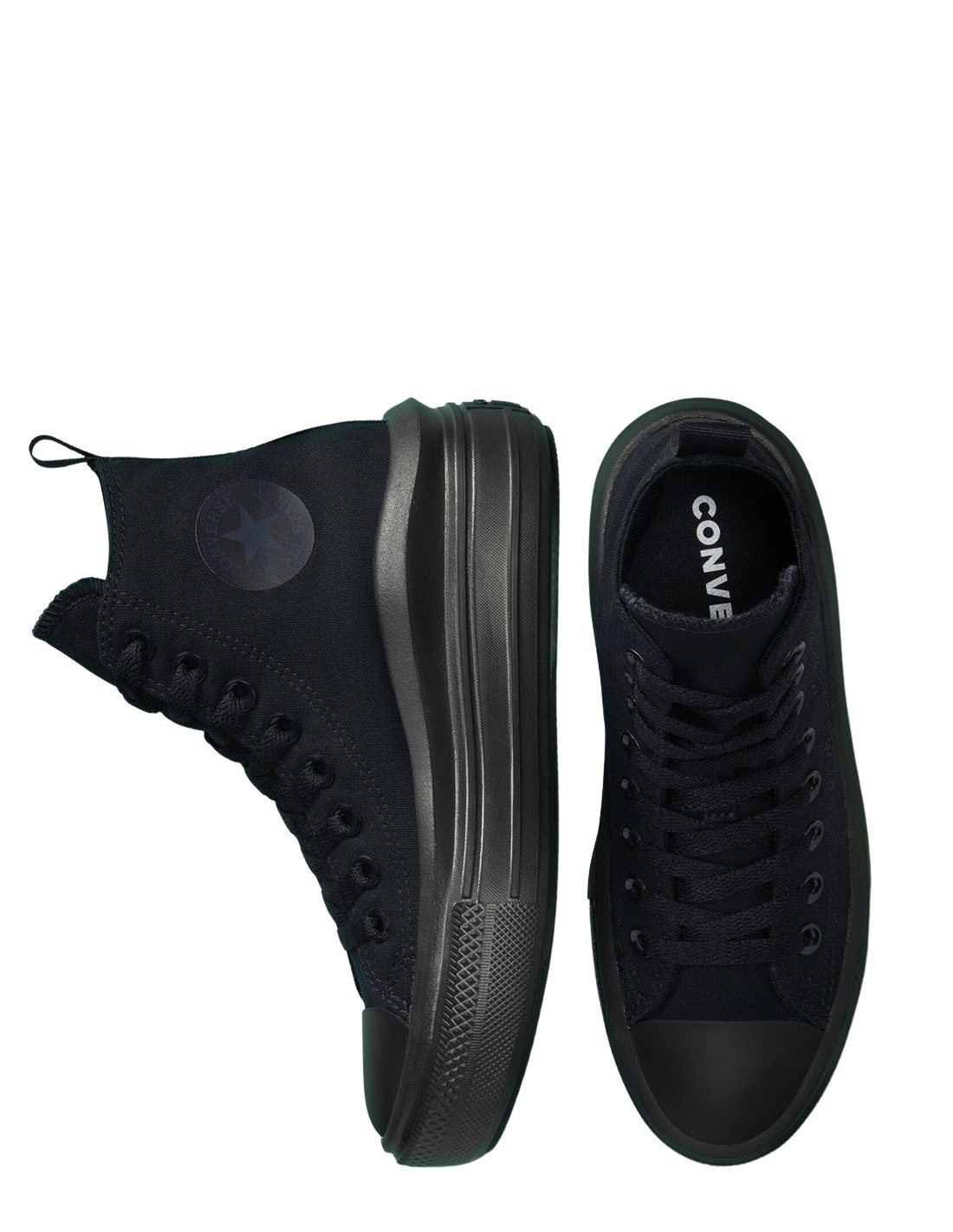 converse sneakers compensées montantes femme ctas move hi full black