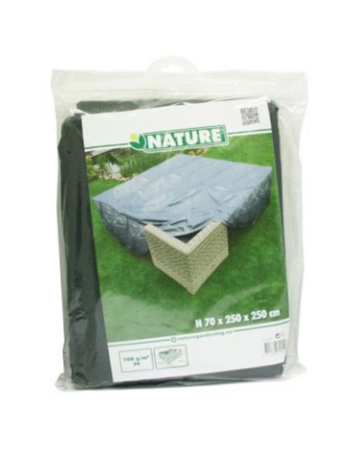 Nature Beschermhoes Voor Loungeset - Tuinmeubelen - 70x250x250 cm Grijs
