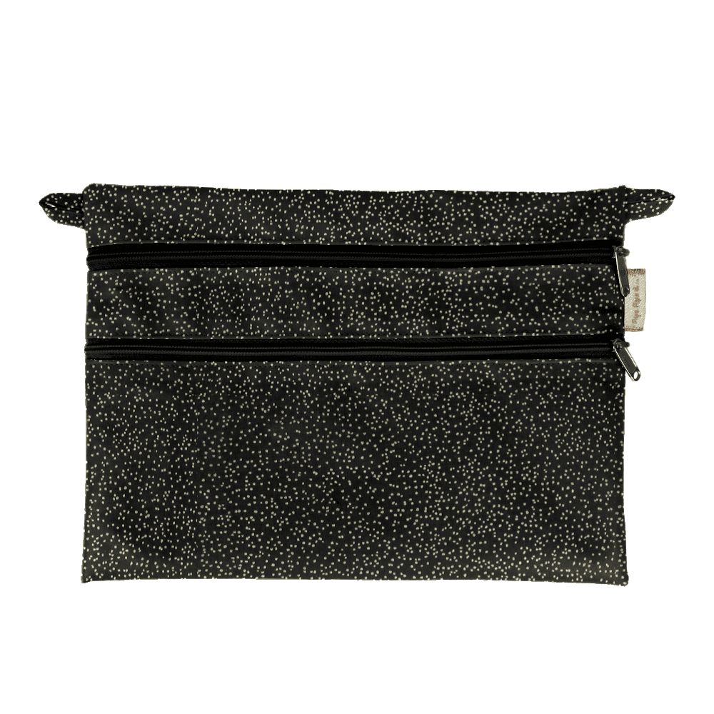 Pochette Plate Aloïs Noir Pailleté
