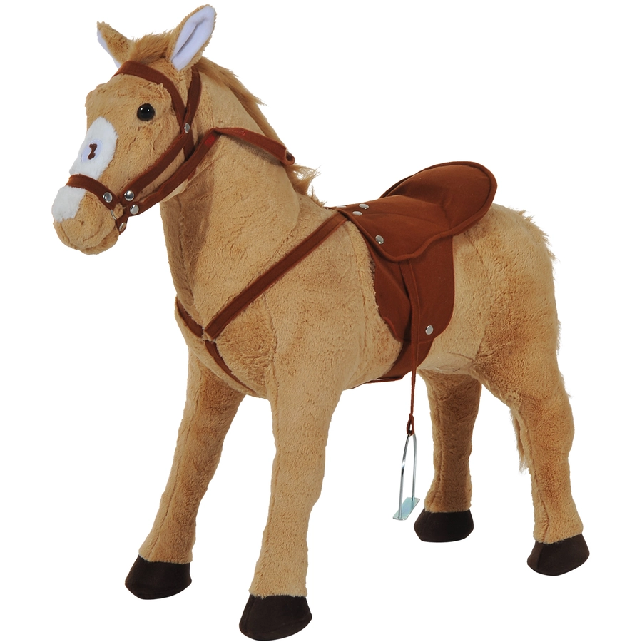 HOMCOM Kinderpferd beige