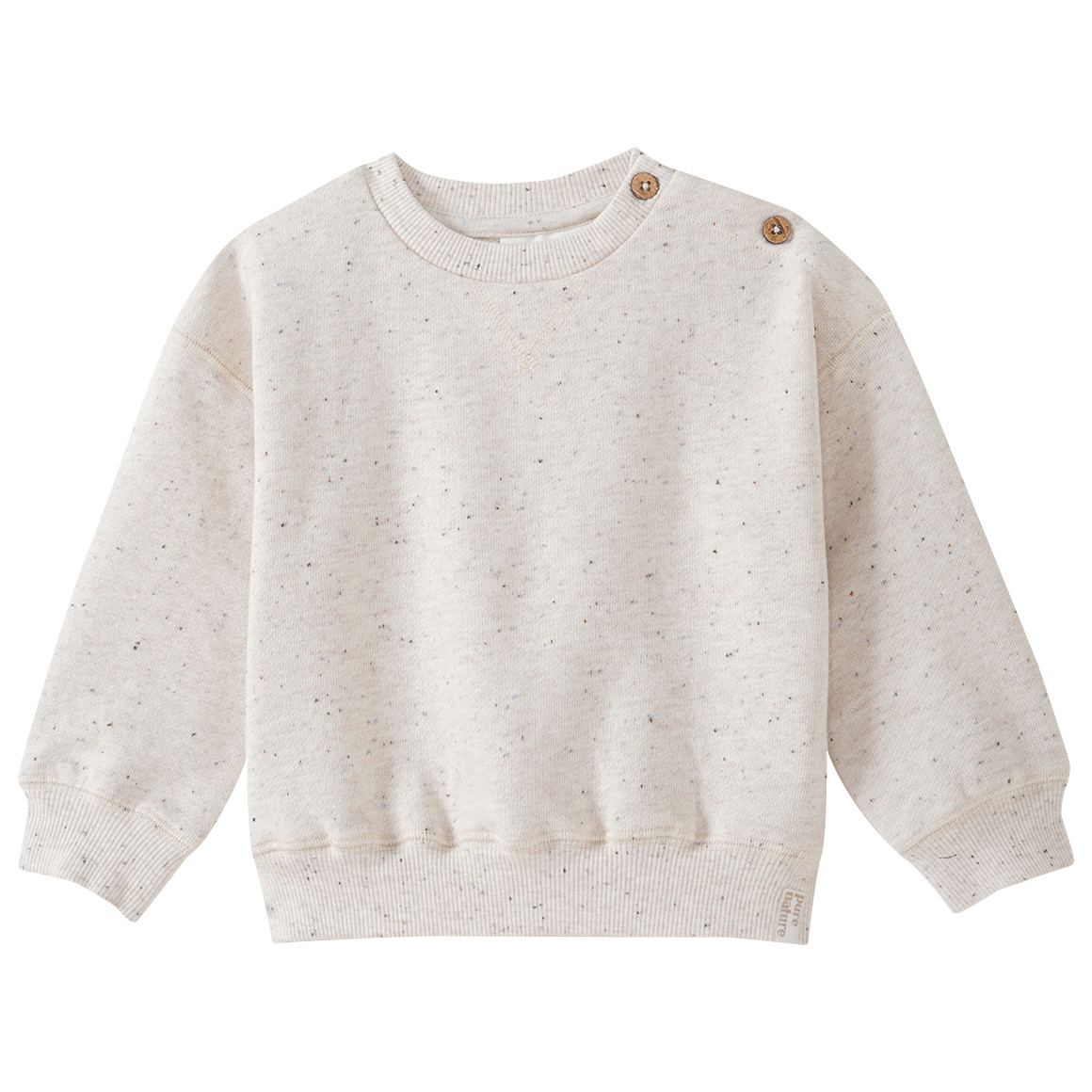Topomini Baby Sweatshirt in Melange-Optik hellbeige