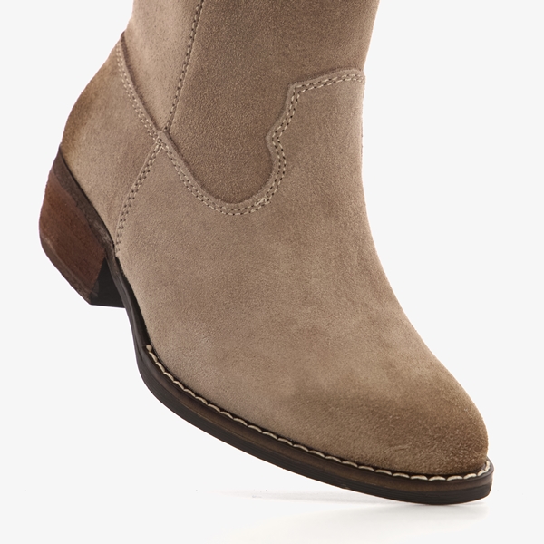 TwoDay meisjes western enkellaarsjes beige