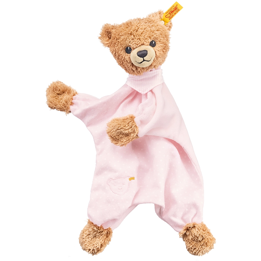 Steiff Schlaf-gut-Bär Schmusetuch rosa, 30 cm